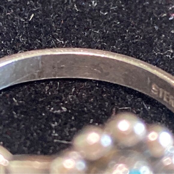 Ring Turquoise 1960s Bell Trading Post Size 4 Vintage Jewelry Sterling Silver St - Picture 10 of 14